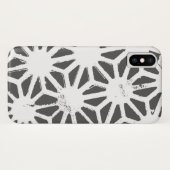 Geometrisch profiel van steenkoolgrijs Case-Mate iPhone case (Achterkant (horizontaal))