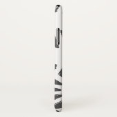 Geometrisch profiel van steenkoolgrijs Case-Mate iPhone case (Achterkant / rechts)