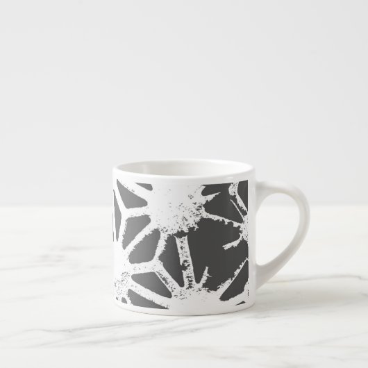 Geometrisch profiel van steenkoolgrijs espresso kop (Rechts)