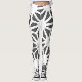 Geometrisch profiel van steenkoolgrijs leggings (Voorkant)