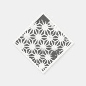 Geometrisch profiel van steenkoolgrijs servet (Hoek)