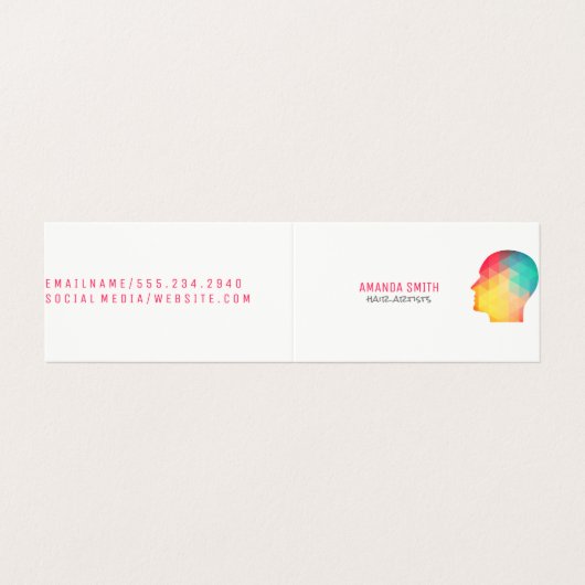 Geometrisch profiel visitekaartje (Buitenkant ongevouwen)