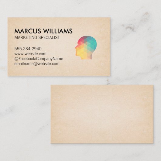 Geometrisch profiel visitekaartje (Voorkant / Achterkant)