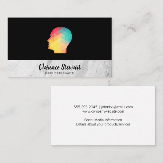 Geometrisch profiel visitekaartje (Voorkant / Achterkant)