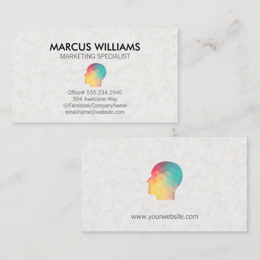 Geometrisch profiel visitekaartje (Voorkant / Achterkant)