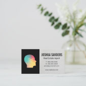 Geometrisch profiel visitekaartje (Staand voorkant)