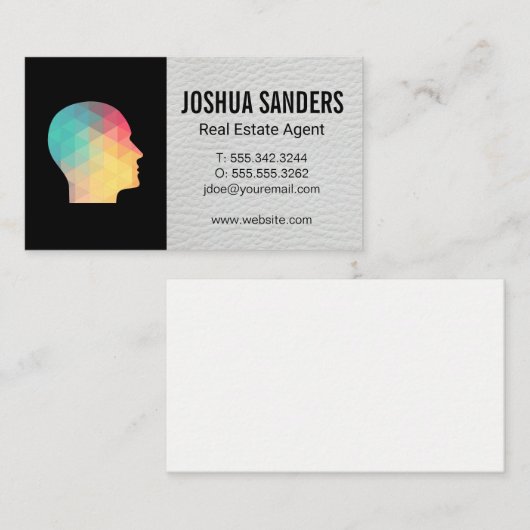 Geometrisch profiel visitekaartje (Voorkant / Achterkant)
