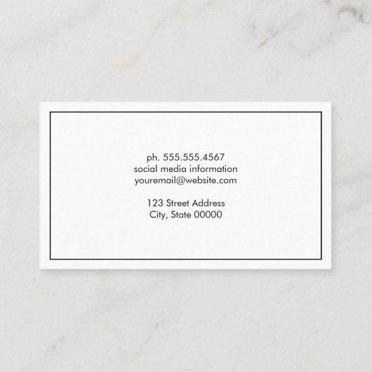 Geometrisch profiel visitekaartje (Achterkant)