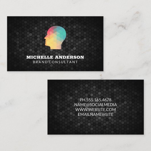 Geometrisch profiel visitekaartje (Voorkant / Achterkant)