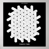 GEOMETRISCH PUZZLE Retro-Poster Poster (Voorkant)