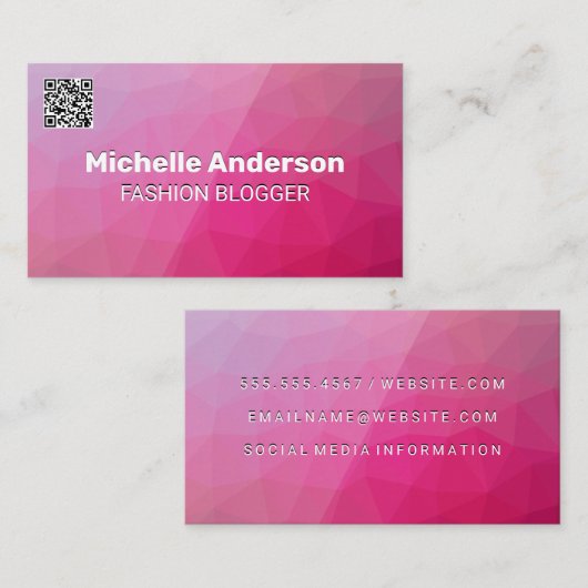 Geometrisch | QR-code Visitekaartje (Voorkant / Achterkant)