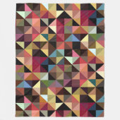 Geometrisch quiltpatroonontwerp fleece deken (Voorkant)