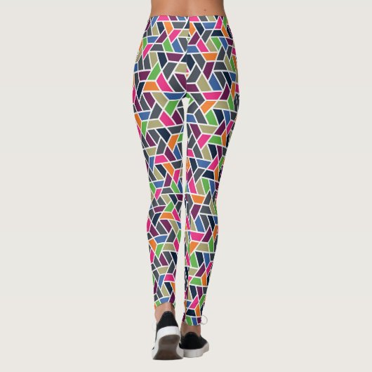 Geometrisch raster leggings (Achterkant)