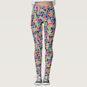 Geometrisch raster leggings (Voorkant)