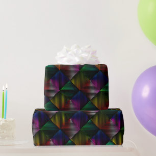 Geometrisch regenboogontwerp cadeaupapier