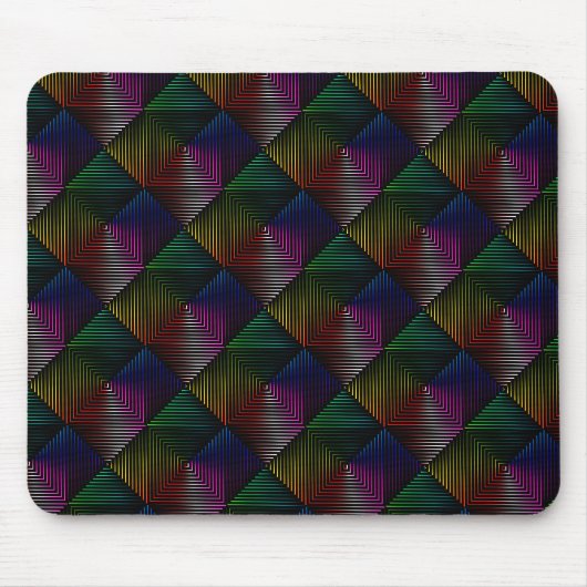 Geometrisch regenboogontwerp muismat (Voorkant)