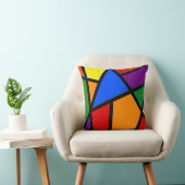 geometrisch regenboogwerpkussen kussen (Stoel)