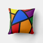 geometrisch regenboogwerpkussen kussen (Achterkant)