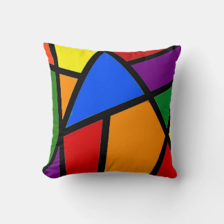 geometrisch regenboogwerpkussen kussen