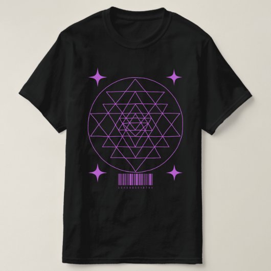 Geometrisch Retro heilig ontwerp T-shirt (Design voorkant)