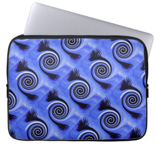 Geometrisch Retro Patroon Adelaarsvleugels  Laptop Sleeve