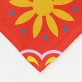 Geometrisch retro patroon fleece deken (Hoek)