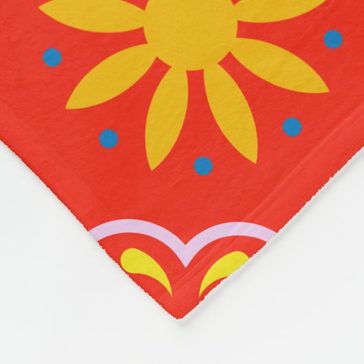 Geometrisch retro patroon fleece deken (Hoek)