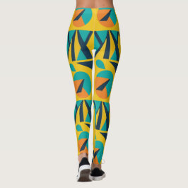 Geometrisch Retro Pop Art Pattern Leggings