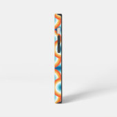 geometrisch retro-regenboogpatroon iPhone hoesje (Linkerkant)