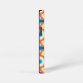 geometrisch retro-regenboogpatroon iPhone hoesje (Rechterkant)