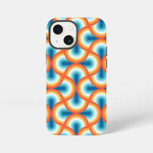 geometrisch retro-regenboogpatroon iPhone 13 mini hoesje