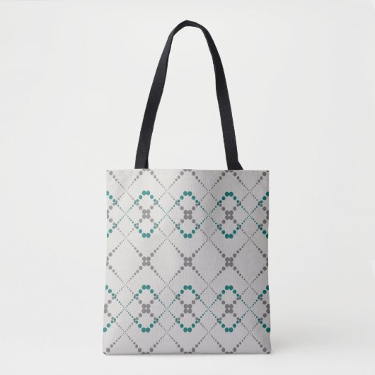 geometrisch retro-zigzagpatroon tote bag (Voorkant)