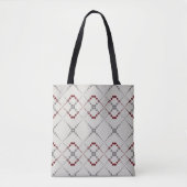 geometrisch retro-zigzagpatroon tote bag (Voorkant)