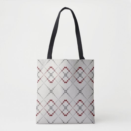 geometrisch retro-zigzagpatroon tote bag (Voorkant)