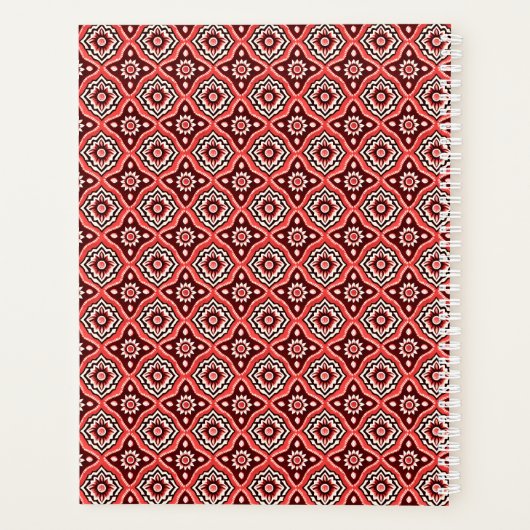 Geometrisch retroflowerpatroon planner (Achterkant)