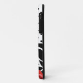 Geometrisch Rood Bloemmotief Monogram Case-Mate iPhone Case (Achterkant/links)