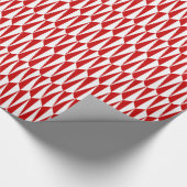 Geometrisch, rood en wit middencentraalvormig cadeaupapier (Hoek)