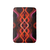 Geometrisch rood golvende lijnen ontwerp. badmat (Voorkant Verticaal)