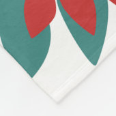 Geometrisch: rood groen Ornament. Fleece Deken (Hoek)