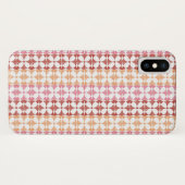 Geometrisch rood ikat strepenpatroon Case-Mate iPhone case (Achterkant (horizontaal))