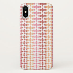 Geometrisch rood ikat strepenpatroon Case-Mate iPhone case