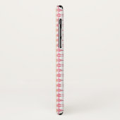 Geometrisch rood ikat strepenpatroon Case-Mate iPhone case (Achterkant/links)