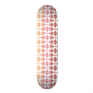 Geometrisch rood ikat strepenpatroon skateboard