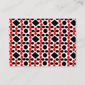 Geometrisch rood zwart geometrisch visitekaartje (Achterkant)