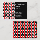 Geometrisch rood zwart geometrisch visitekaartje (Voorkant / Achterkant)
