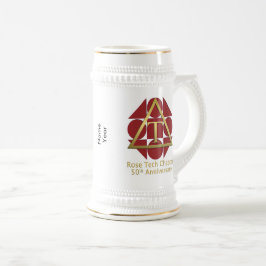 Geometrisch Roos 50e Jubileum 22oz Stein Bierpul