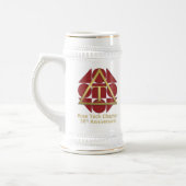 Geometrisch Roos 50e Jubileum 22oz Stein Bierpul (Links)