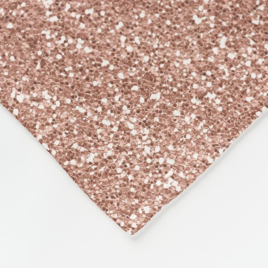 Geometrisch Roos Gold Blush Glitter Leopard Patroo Fleece Deken (Hoek)