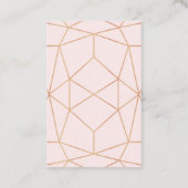 Geometrisch Roos Gold Bubble Wand Label | Aangepas (Achterkant)