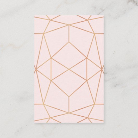 Geometrisch Roos Gold Drink Ticket | Aangepaste kl (Achterkant)